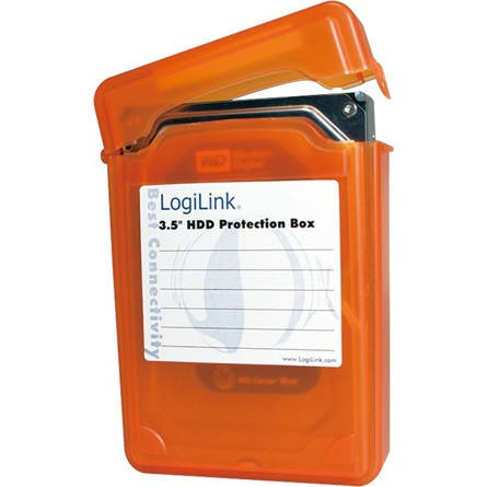 LogiLink Protection Box 3.5" HDD védőtok narancssárga