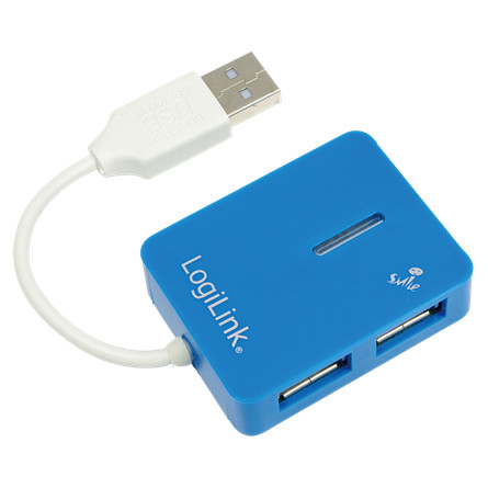 LogiLink USB LogiLink UA0136 "Smile" USB2.0 4 portos külső hub - Kék