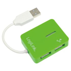   LogiLink USB LogiLink UA0138 "Smile" USB2.0 4 portos külső hub - Zöld