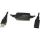 LogiLink USB-A 2.0 -> USB-A 2.0 M/F adatkábel hosszabbító 10m fekete