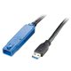 LogiLink USB-A 3.0 -> USB-A 3.0 M/F repeater 10m fekete