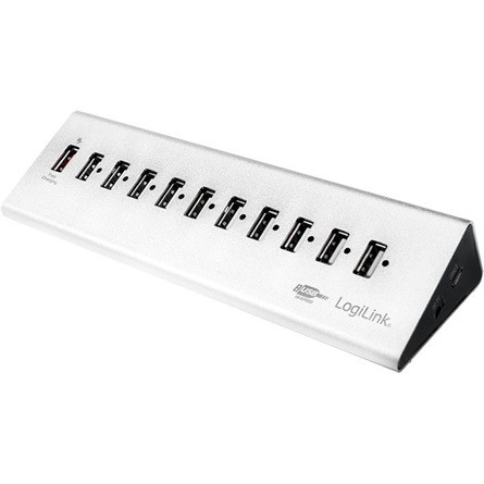 LOGILINK - USB 2.0 High Speed Hub 10-Port + 1x Fast Charging Port