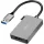 Logilink USB 3.0 adapter, USB-A/M   HDMI-A/F, 1080p, szürke, 0,15 m