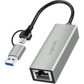 LogiLink UA0238B 1Gb/s USB-A / USB-C RJ45 hálózati adapter