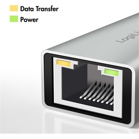 LogiLink UA0238B 1Gb/s USB-A / USB-C RJ45 hálózati adapter