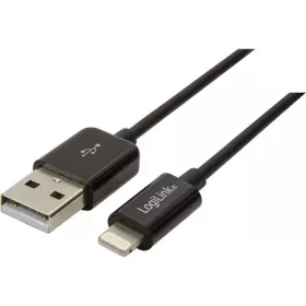   LogiLink USB-A 2.0 -> Lightning M/M adatkábel 0.18m fekete