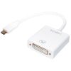 LogiLink USB-C 3.1 Gen1 -> DVI-I M/F adapter 0.14m fehér