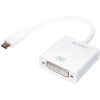 LogiLink USB-C 3.1 Gen1 -> DVI-I M/F adapter 0.14m fehér