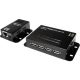 LogiLink USB-A 2.0 -> RJ45 CAT5 UTP F/F extender fekete 50m, 4 portos USB hubbal