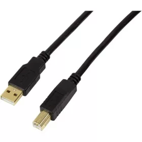  LogiLink USB-A 2.0 -> USB-B 2.0 M/M aktív repeater 10m fekete