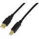 LogiLink USB-A 2.0 -> USB-B 2.0 M/M aktív repeater 10m fekete