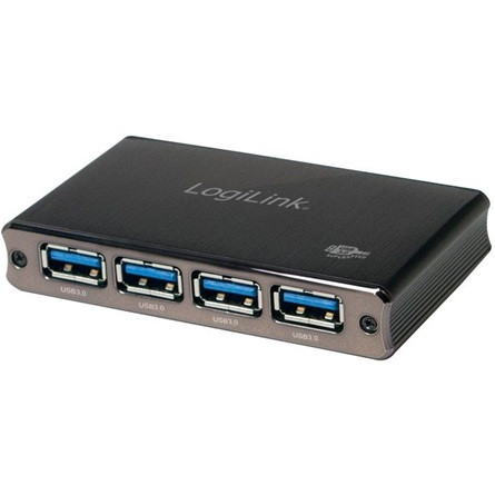 Logilink USB 3.0 HUB 4port, aluminum, incl. power supply