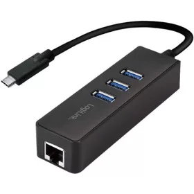   Logilink USB 3.2 Gen 1x1 USB-C? 3-Port Hub, with Gigabit Ethernet