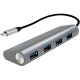 LOGILINK- USB-C 3.1 hub, 4 port, aluminum casing, grey