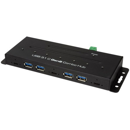 LogiLink UA0319 Industrial 7-portos USB-C USB3.0 hub fekete