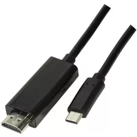   LogiLink USB-C 3.2 Gen1 -> HDMI 2.0 M/M video kábel 1.8m fekete DP Alt Mode