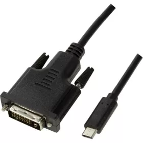   LogiLink USB-C 3.2 Gen1 -> DVI-D M/M video kábel 1.8m fekete