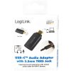 Logilink USB Adapter, USB-C? to 3.5mm (TRRS) 4-pole Audio Adapter