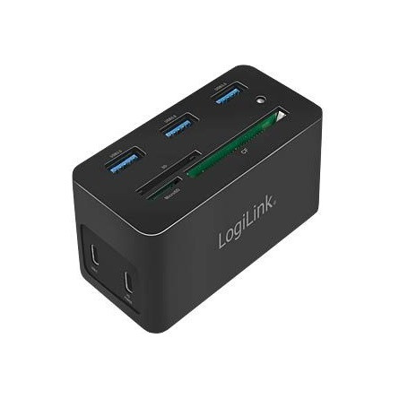 Delock Logilink USB 3.2 Gen 1, Docking Station, USB-C, 10-Port, w/PD, mini, black