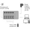 LogiLink UA0386 5-portos USB3.0 hub szürke (külön kapcsolható)