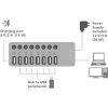 LogiLink UA0387 8-portos USB3.0 hub szürke (külön kapcsolható)