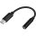 LogiLink USB-C -> Jack stereo 3,5mm (4pin) M/F adapter 0.13m fekete