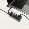 Logilink USB 3.2 Gen1 Hub, 4 port, be-/kikapcsoló, fekete