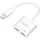 Logilink USB-C adapter PD töltőporttal, 2x USB-C, max. 60 W, fehér