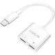 Logilink USB-C adapter PD töltőporttal, 2x USB-C, max. 60 W, fehér