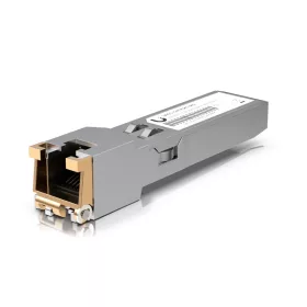   Ubiquiti UACC-CM-RJ45-MG SFP+ to RJ45 adapter, 1/2.5/5/10 GbE is a RJ45 transceiver that can be inserted into an SFP port in order to connect a copper Ethernet cable