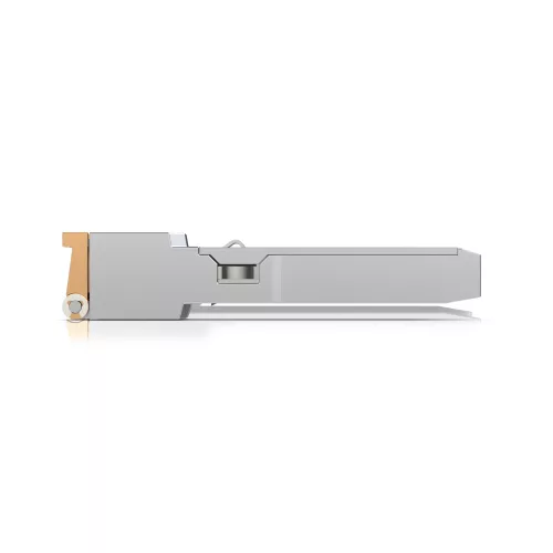 Ubiquiti UACC-CM-RJ45-MG SFP+ to RJ45 adapter, 1/2.5/5/10 GbE is a RJ45 transceiver that can be inserted into an SFP port in order to connect a copper Ethernet cable