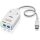 Aten USB-A 2.0 -> 2db PS/2 M/F adapter hosszabbító 0.3m Mac support