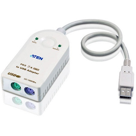 Aten USB-A 2.0 -> 2db PS/2 M/F adapter hosszabbító 0.3m Mac support