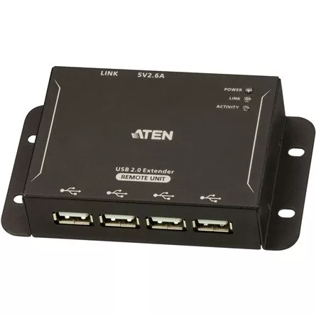 Aten 4db USB-A 2.0 -> RJ45 CAT5e UTP F/F extender fekete