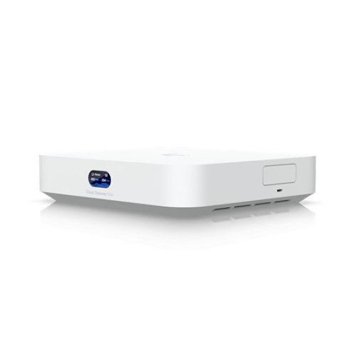 Ubiquiti UCG-MAX Compact 2.5G Cloud Gateway with 30+ UniFi device / 300+ client support, 1.5 Gbps IPS routing, and selectable NVR storage, 1.5 Gbps routing with IDS/IPS, 512 GB NVMe SSD sto...