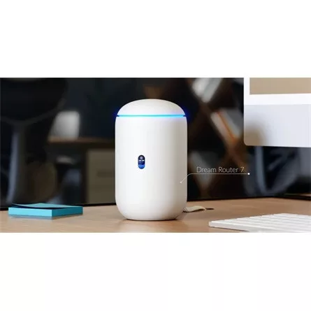Ubiquiti UniFi UDR7-EU Dream Router 7 Desktop 10G Cloud Gateway with integrated WiFi 7, PoE switch, microSD storage, and full UniFi application support, 10G SFP+ and (1) 2.5 GbE RJ45 WAN port,...