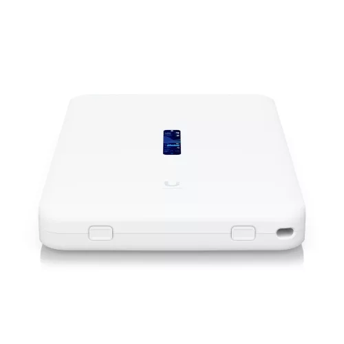 Ubiquiti All-in-one internet gateway, WiFi access point, and UniFi Console with an abundance of PoE ports.