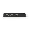 Nedis UHUBU2730BK aktív 7 portos USB HUB, USB 2.0, 5V táp