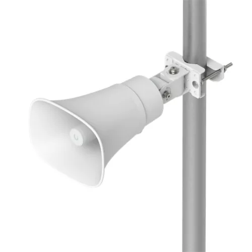 Ubiquiti UP-AI-Horn-Speaker-W All-weather PoE 120 dB horn speaker with advanced AI alert functionality and versatile wall, corner, and pole mounting options