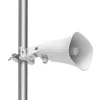 Ubiquiti UP-AI-Horn-Speaker-W All-weather PoE 120 dB horn speaker with advanced AI alert functionality and versatile wall, corner, and pole mounting options