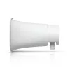 Ubiquiti UP-AI-Horn-Speaker-W All-weather PoE 120 dB horn speaker with advanced AI alert functionality and versatile wall, corner, and pole mounting options