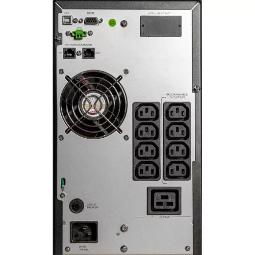 HUAWEI PCC iPOWER UPS, 3000VA, 3000W, 8x IEC C13 + 1x  C19 SNMP/USB/RS-232, szünetmentes tápegység, LCD kijelző, AVR, online, tower