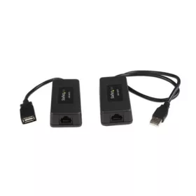   StarTech USB-A 2.0 -> RJ45 CAT5e UTP M/F extender hosszabbító fekete max. 40m