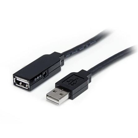 StarTech USB 2.0 A M/F aktív adatkábel hosszabbító 20m fekete