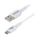 StarTech 1M USB-A TO USB-C CABLE WHITE CHARGER CORD USB 2.0 DATA TRANSF