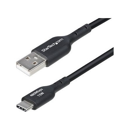 StarTech 2M USB-A TO USB-C CABLE BLACK CORD USB 2.0 DATA TRANSFER