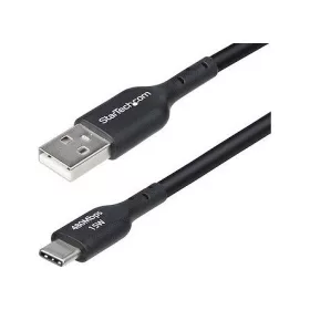   StarTech 4M USB-A TO USB-C CABLE BLACK CORD USB 2.0 DATA TRANSFER