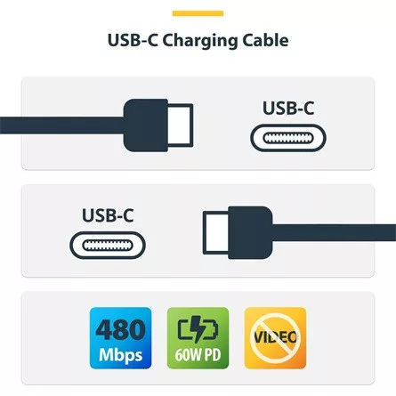 StarTech USB-C -> USB-C M/M adatkábel 0.15m fekete