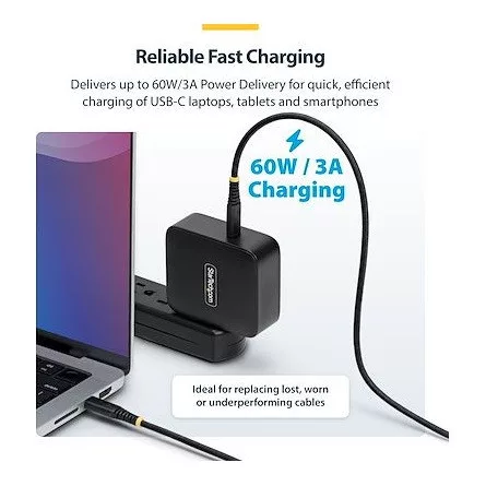 StarTech USB-C -> USB-C M/M adatkábel 0.3m fekete