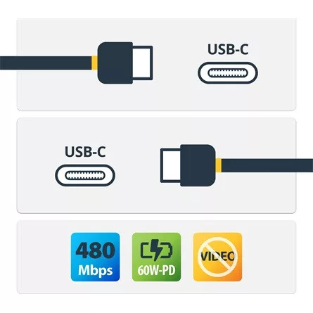 StarTech USB-C -> USB-C M/M adatkábel 3m fehér 60W PD
